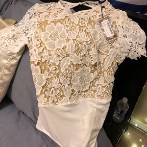 Boohoo white body suit